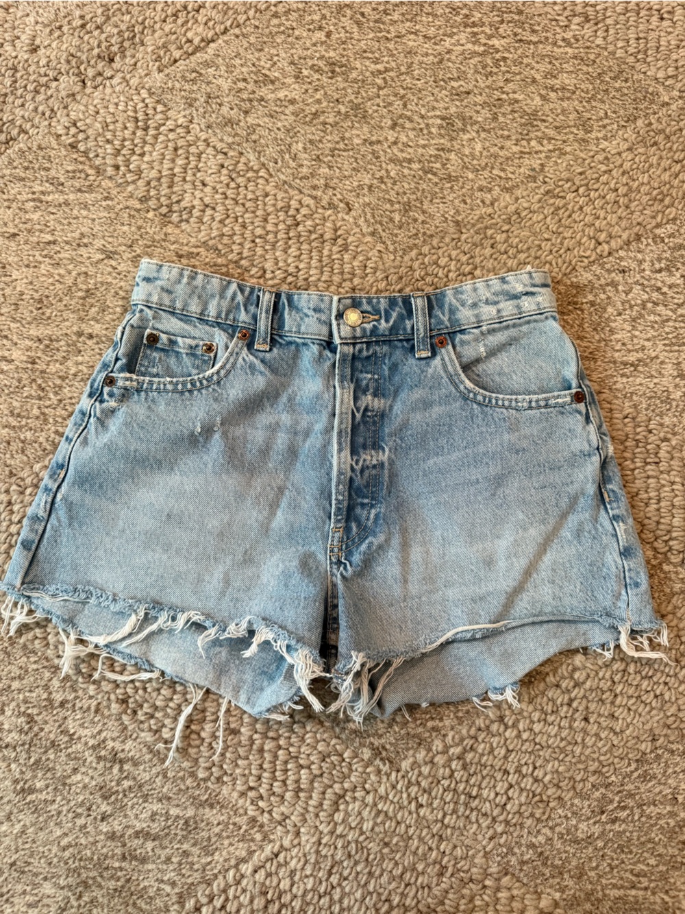 Zara Light Blue Denim Short
